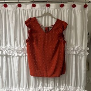 Elegant Sleeveless Blouse in Rich Rust